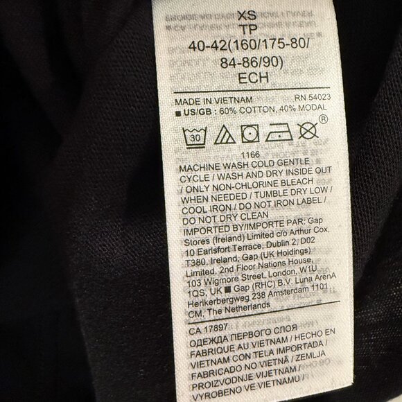 SOLD // NWT Banana Republic XS Cozy Slub Tshirt Black Crewneck Short Sleeve Top - Picture 12 of 14